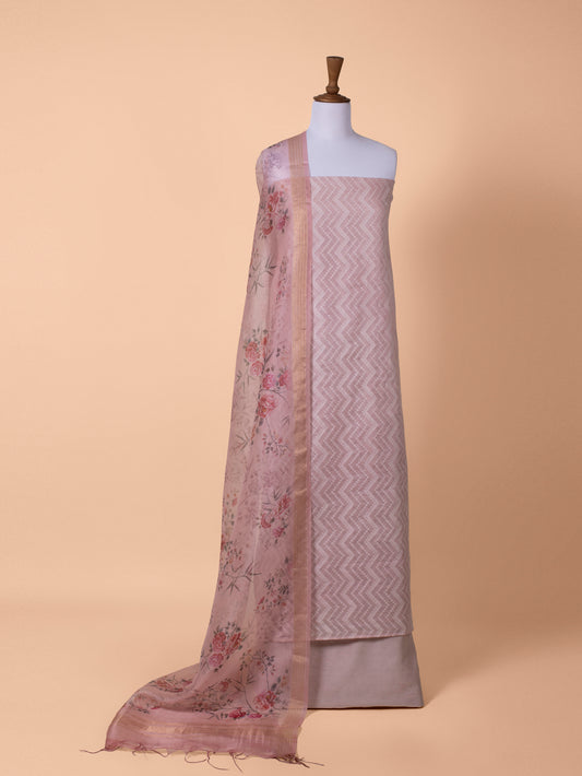 Handwoven Pink Cotton Suit Piece
