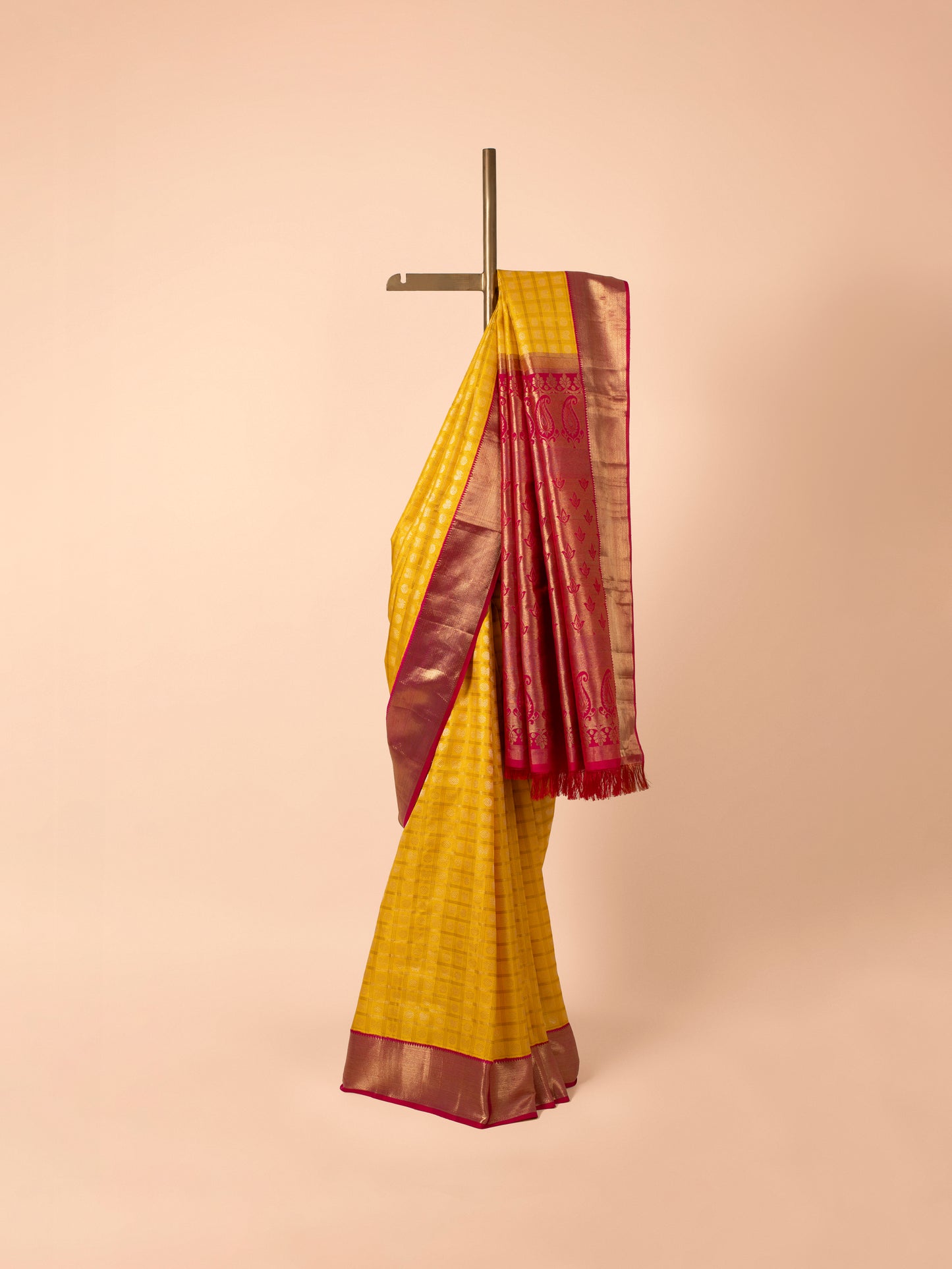 Handwoven Yellow Silk Saree