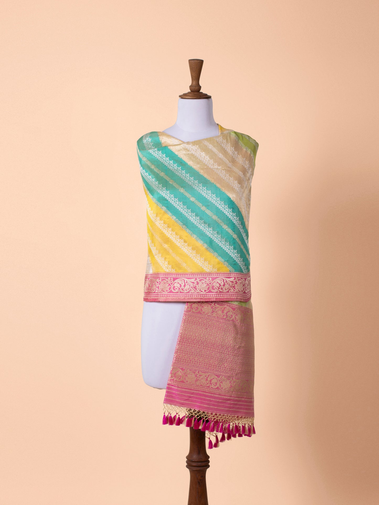 Handwoven Multi Silk Dupatta