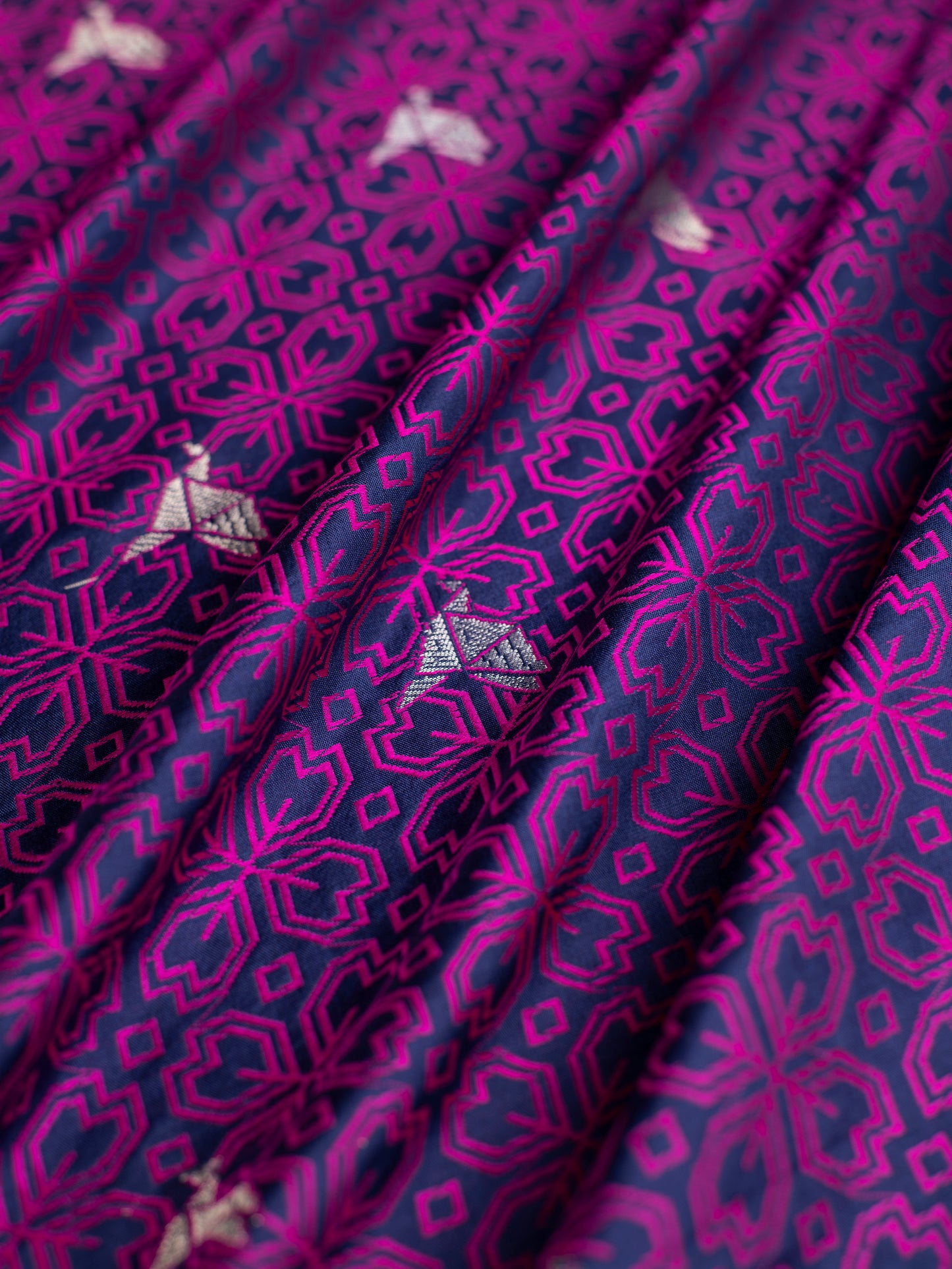 Handwoven Purple Linen Fabric