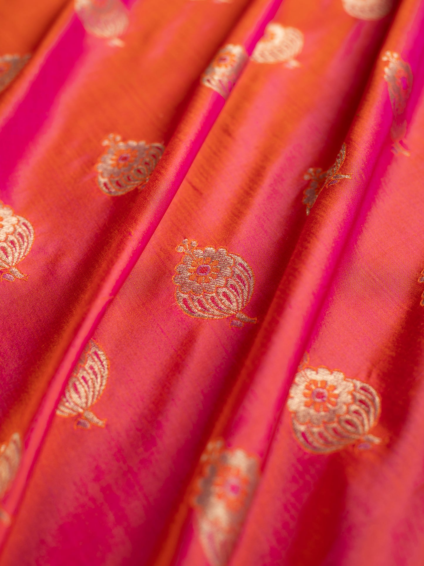 Handwoven Pink Silk Fabric