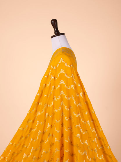 Handwoven Yellow Georgette Dupatta