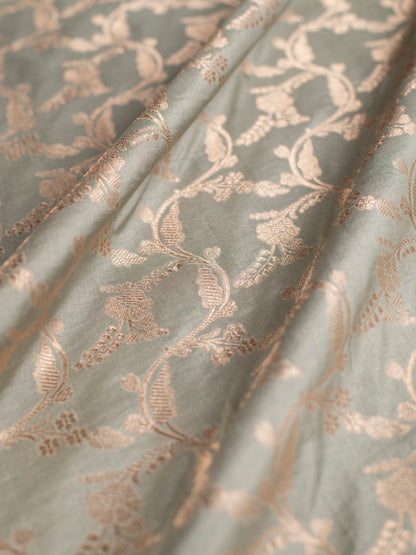 Handwoven Pista Green Silk Fabric
