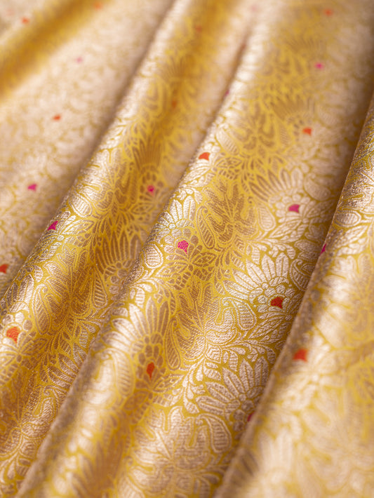 Handwoven Yellow Silk Fabric