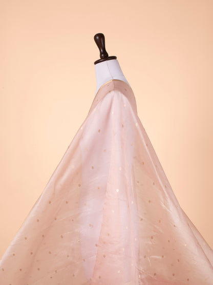 Handwoven Peach Organza Dupatta