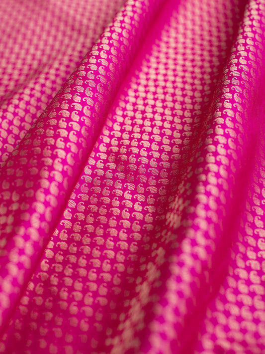 Handwoven Rani Pink Silk Fabric