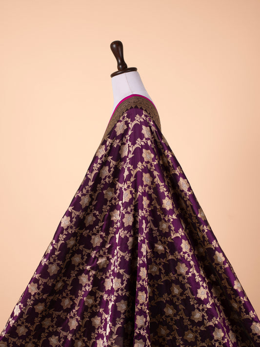 Handwoven Purple Silk Dupatta