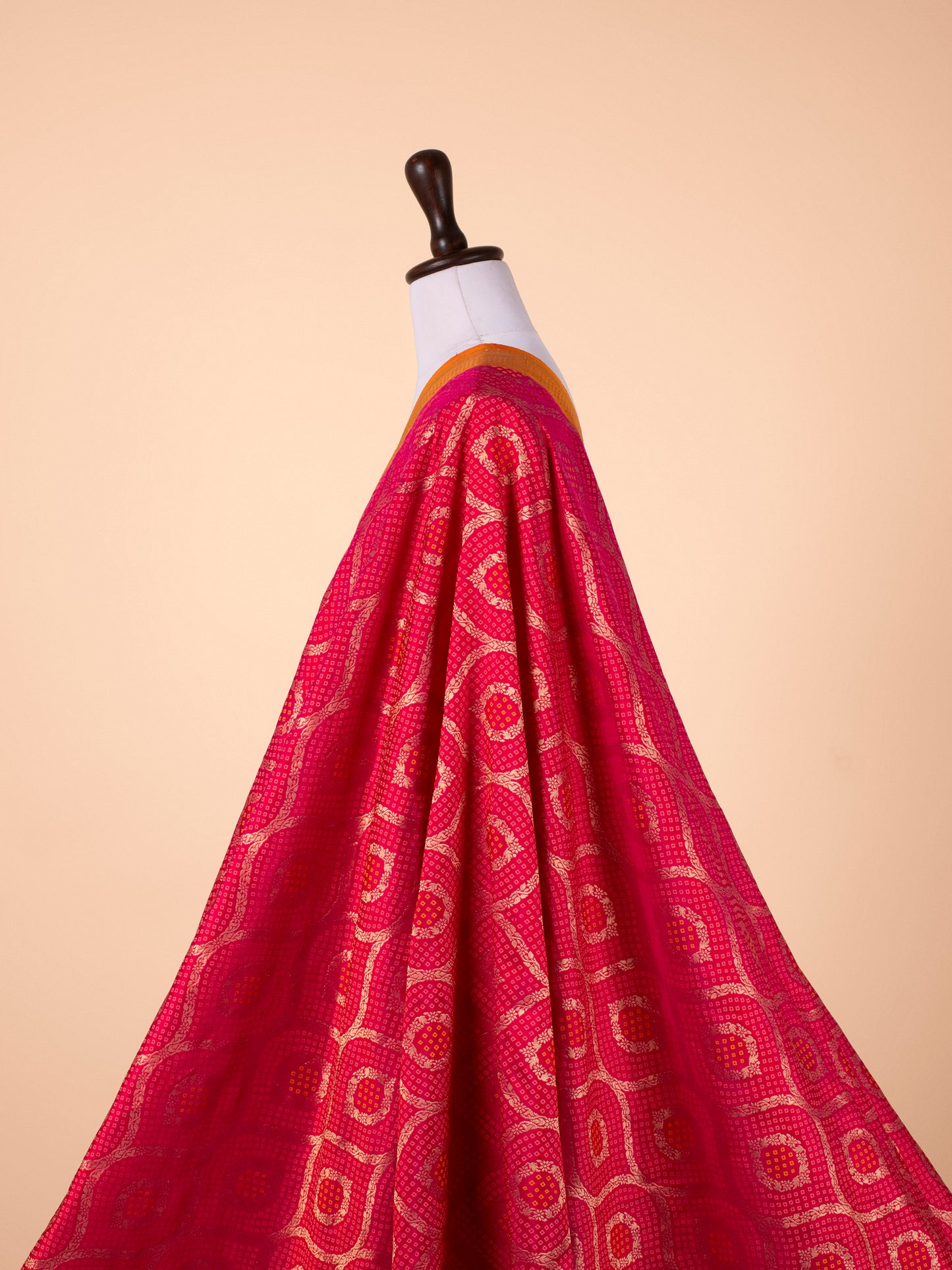 Handwoven Rani Pink Silk Dupatta