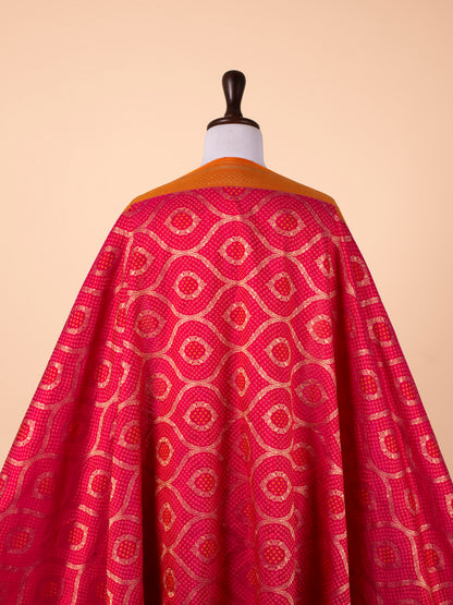 Handwoven Rani Pink Silk Dupatta