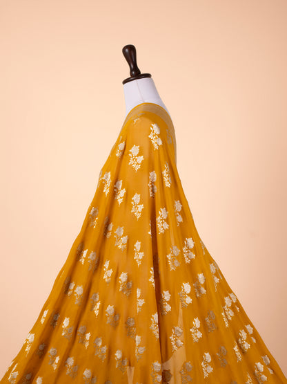 Handwoven Mustard Georgette Dupatta