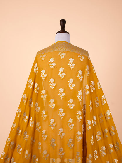 Handwoven Mustard Georgette Dupatta