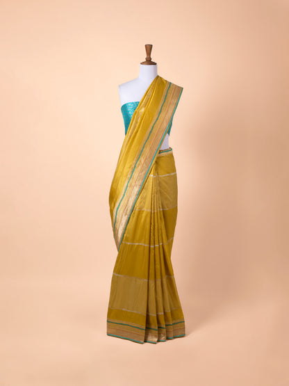 Handwoven Mustard Silk Saree