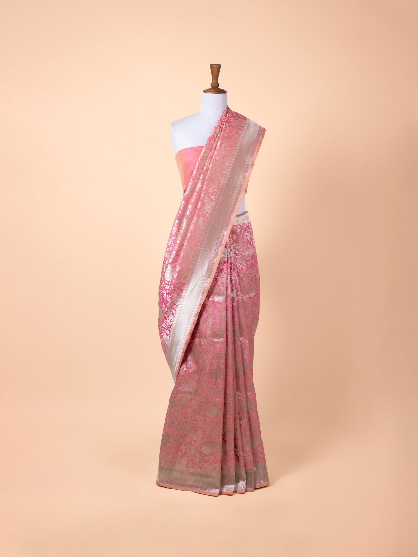 Handwoven Pink Silk Saree