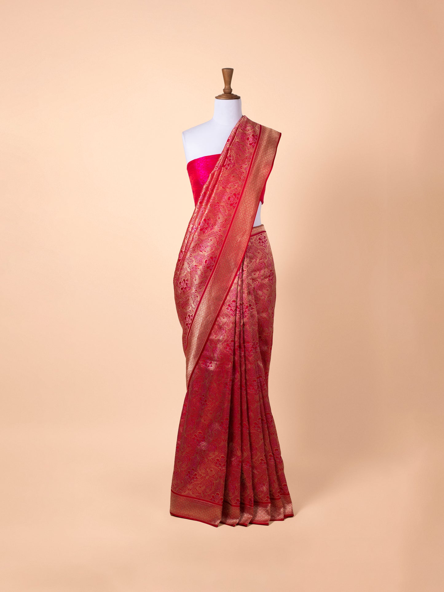 Handwoven Red Silk Saree