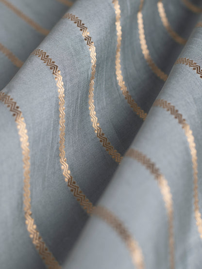 Handwoven Grey Silk Fabric