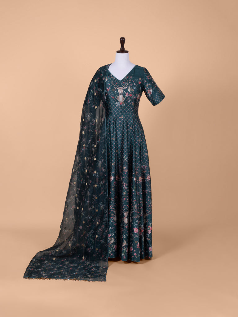 Handwoven Blue Silk Suit