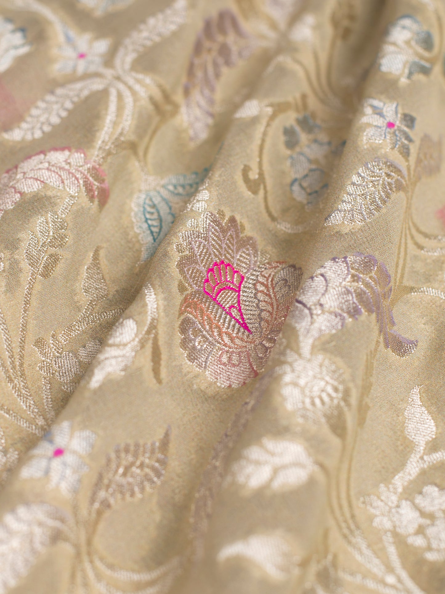 Handwoven Gold Georgette Fabric