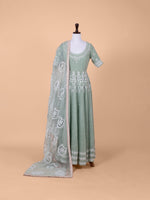 Handwoven Green Chanderi Tissue Suit