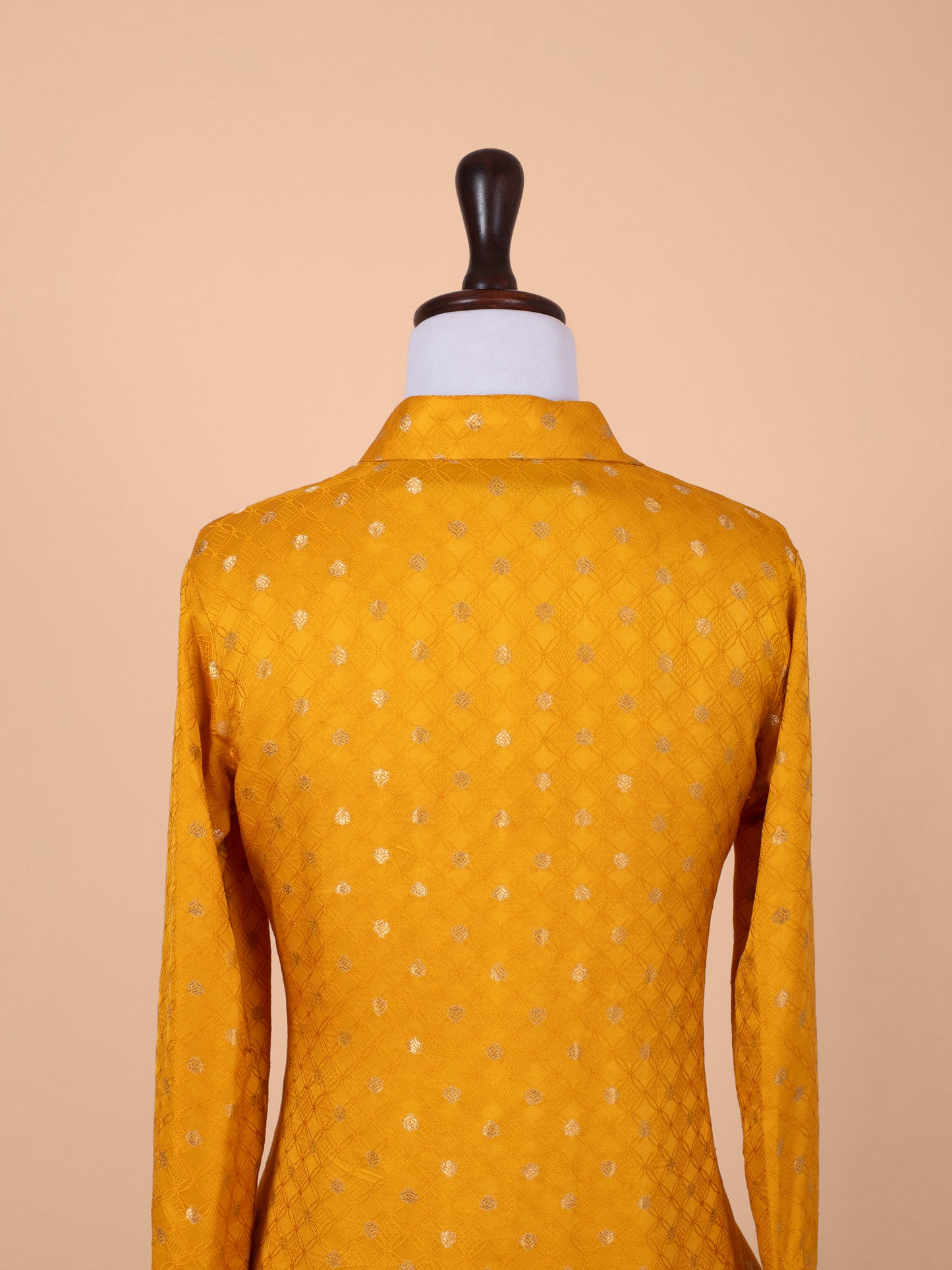 Handwoven Mustard Silk Pant Set