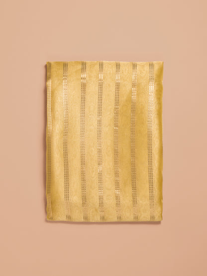 Handwoven Yellow Tissue Organza Fabric