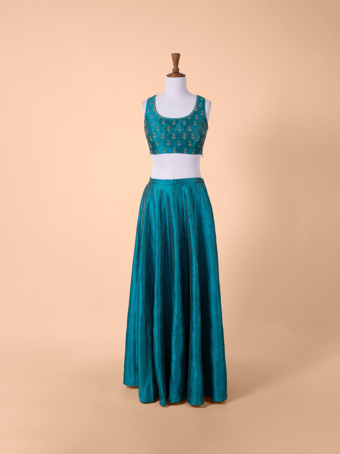 Handwoven Multicolour Satin Silk Tunic