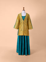 Handwoven Multicolour Satin Silk Tunic