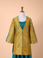 Handwoven Multicolour Satin Silk Tunic