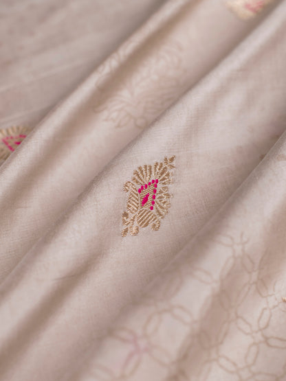 Handwoven Pale Pink Silk Fabric