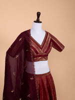 Handwoven Rosepink Satin Silk Lehenga