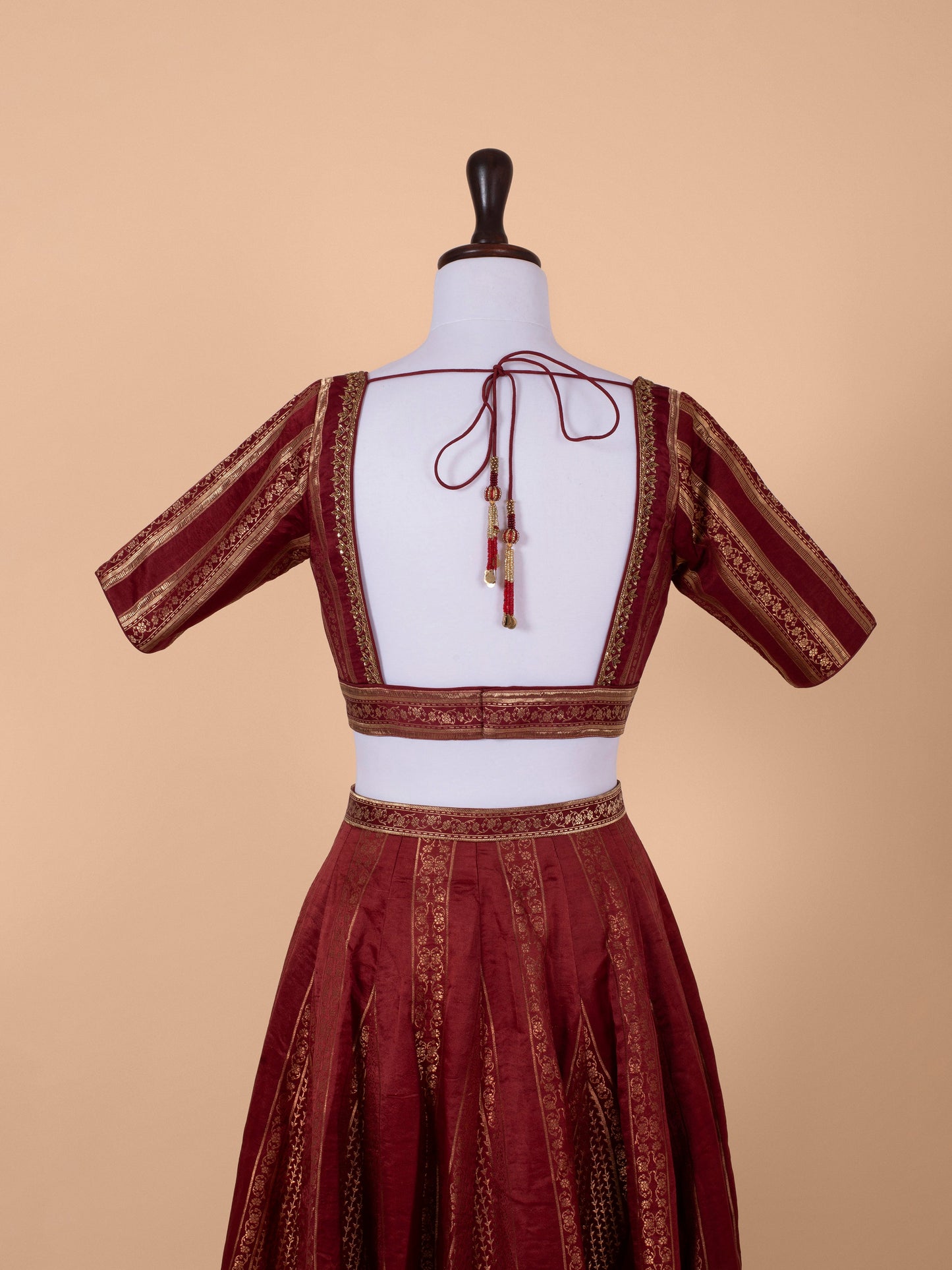 Handwoven Rosepink Satin Silk Lehenga