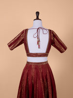 Handwoven Rosepink Satin Silk Lehenga