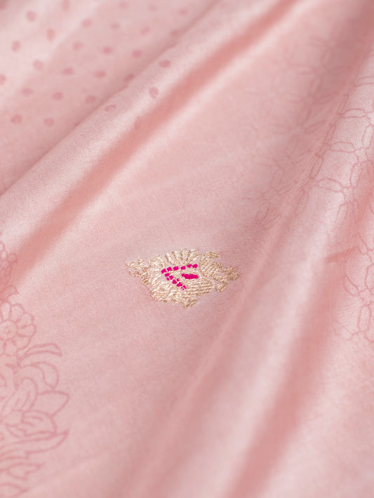 Handwoven Pink Silk Fabric