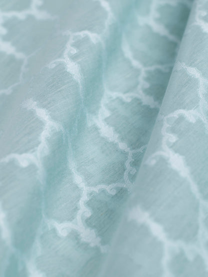 Handwoven Sea Green Cotton Fabric