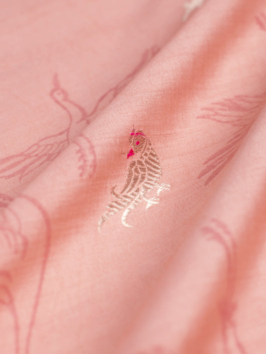 Handwoven Pink Cotton Fabric