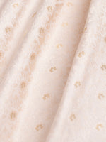 Handwoven Cream Satin Silk Blouse Fabric