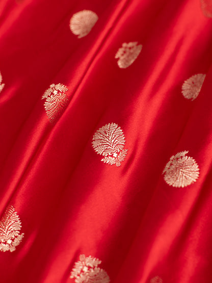 Handwoven Red Silk Fabric