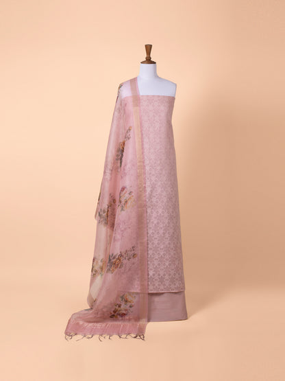 Handwoven Pink Cotton Suit Piece