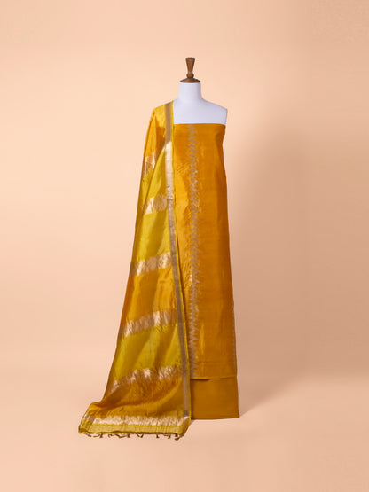 Handwoven Mustard Silk Suit Piece