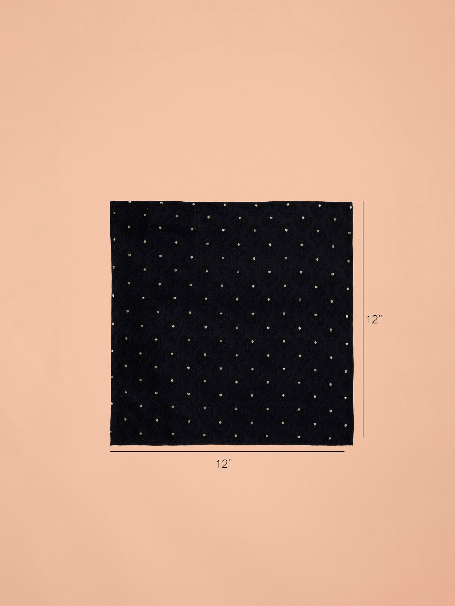 Handwoven Black Silk Pocket Square