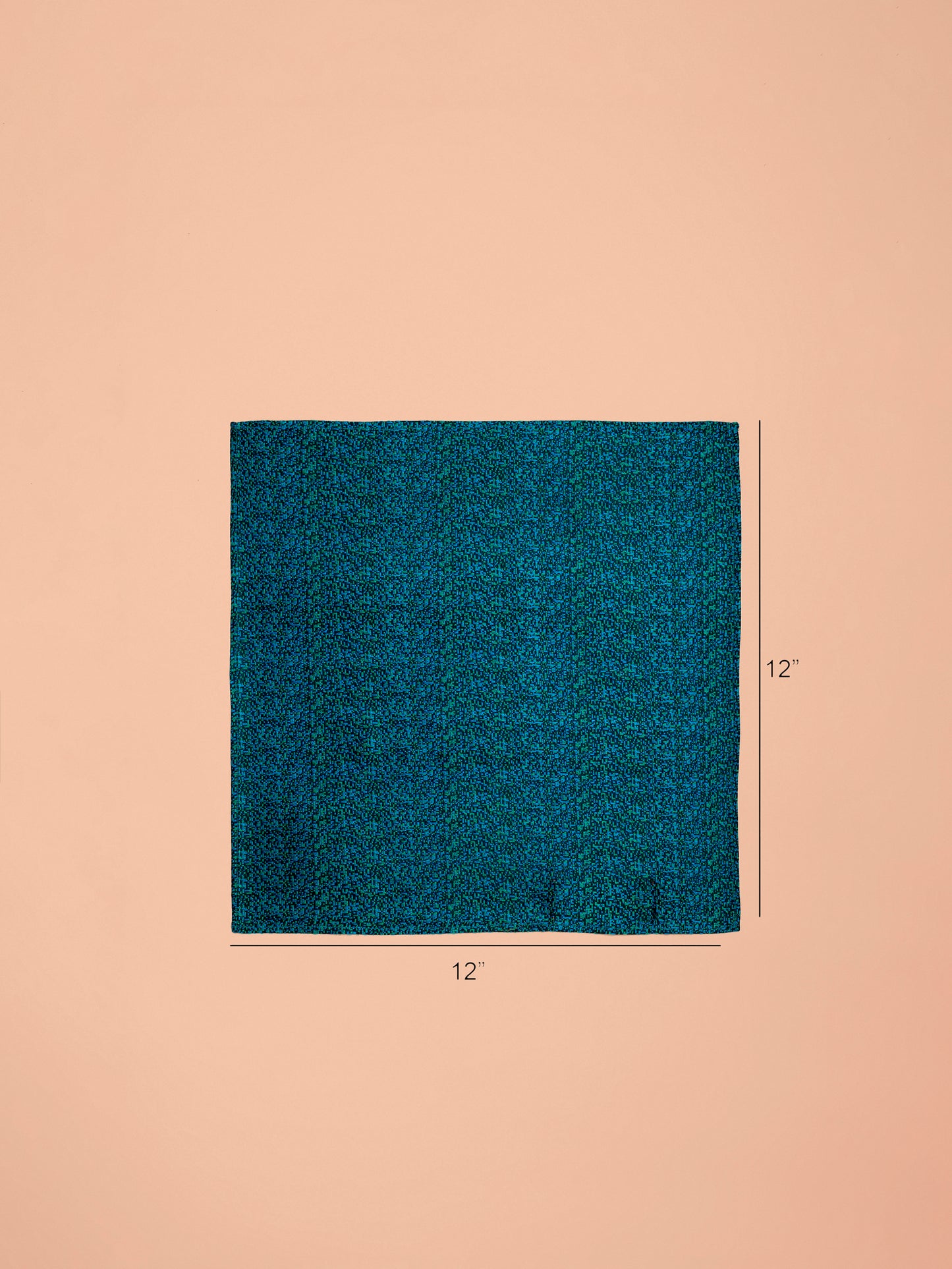 Handwoven Blue Silk Pocket Square