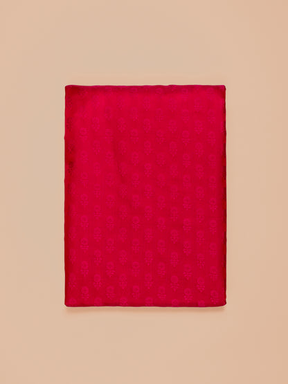 Handwoven Red Tanchoi Silk Fabric