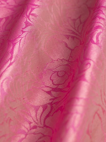 Handwoven Pink Silk Fabric