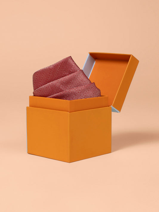 Handwoven Pink Silk Pocket Square