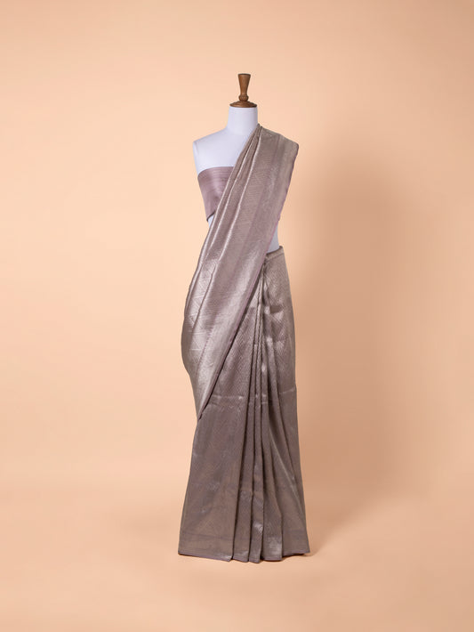 Handwoven Mauve Silk Saree