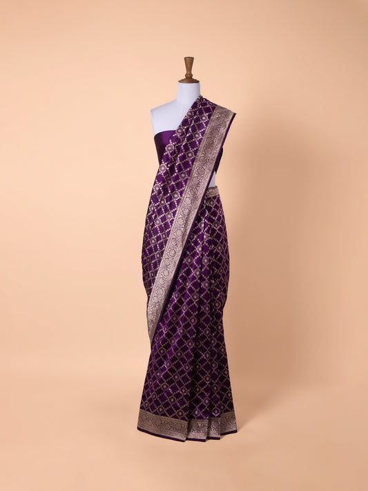 Handwoven Purple Silk Saree