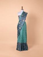 Handwoven Blue Satin Silk Saree