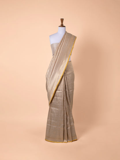 Handwoven Grey Silk Saree