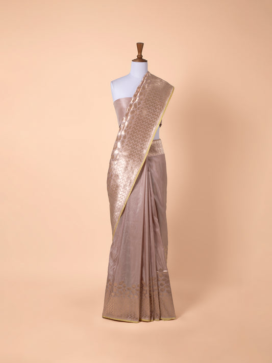 Handwoven Grey Silk Saree