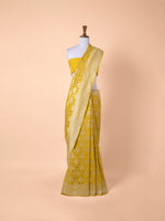 Handwoven Yellow Georgette Saree
