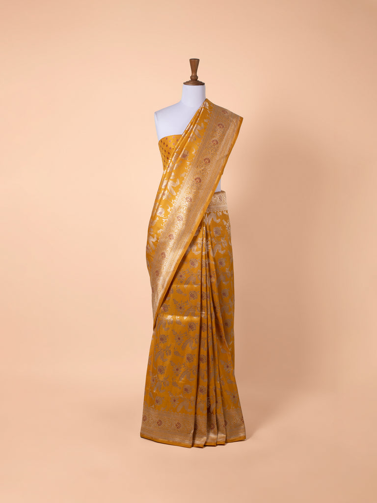 Handwoven Yellow Silk Saree